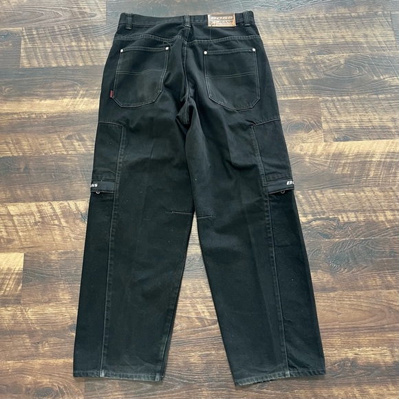 Vintage Boss by IG spellout black wide leg skater baggy jeans 36 actual 34x31 - Picture 14 of 16
